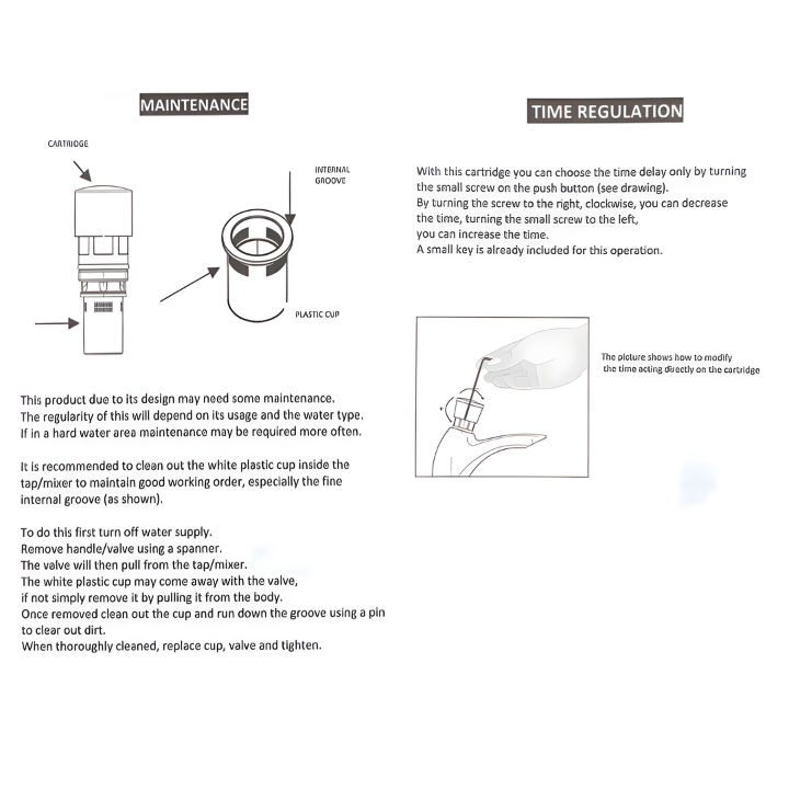 All Shower Valves Catridges Maintenance Time Adjustments