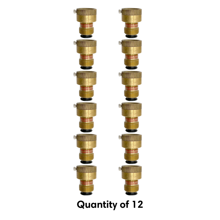 12 pack of piston activated, self draining vacuum breakers bulk 1