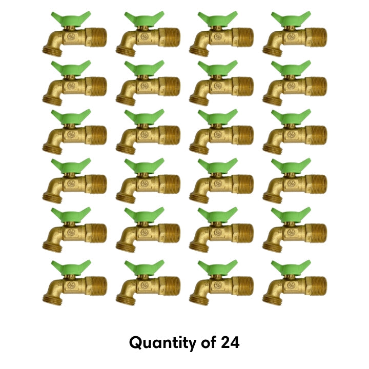 24 pack of 3/4" quarter turn hose bibbs bulk 2
