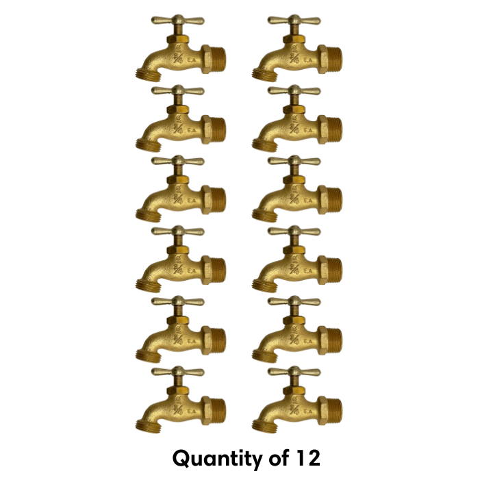 3/4" MNPT Multi Turn Brass Hose Bibb bulk quantity