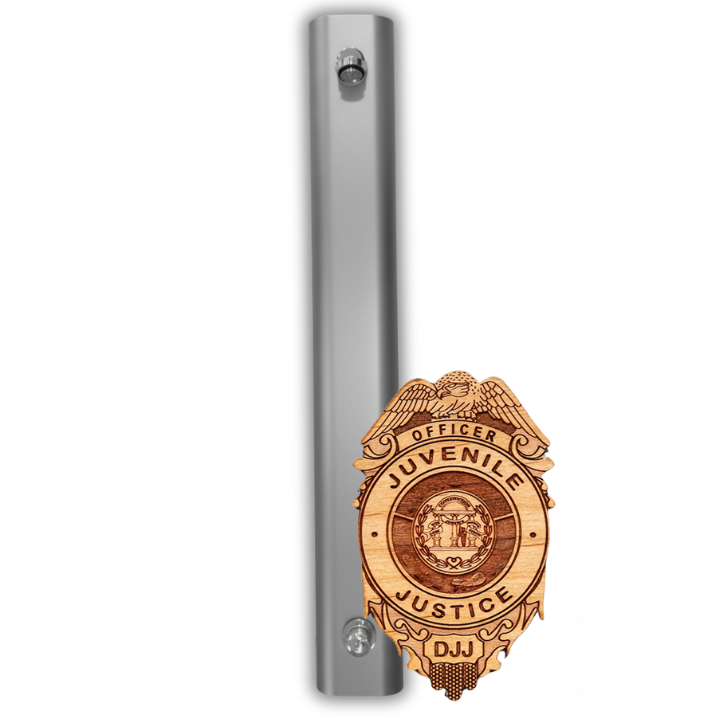 A chrome finish push button shower panel to conserve water in jail, prisons, and correctional facilities