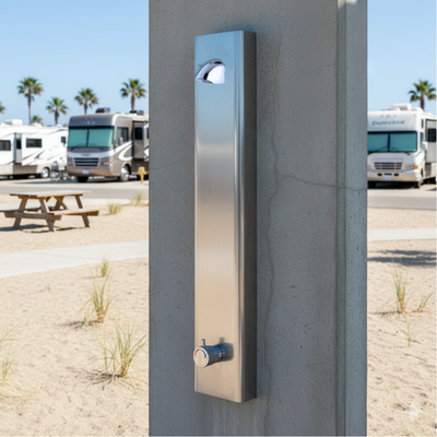 Metered Beach Shower Panel For RV Park Or Campground (Time&Temp Adjustable) MAIN