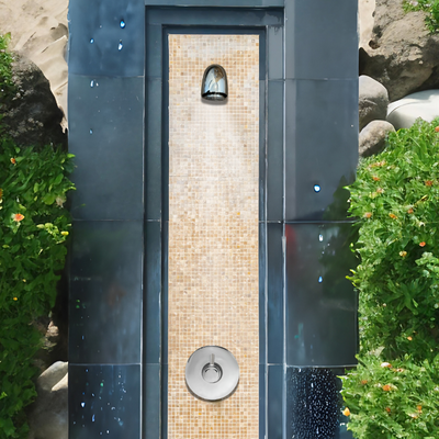 Outdoor Beach Push Button Shower (Time&Temp Adjustable) with anti ligature shower head MAIN