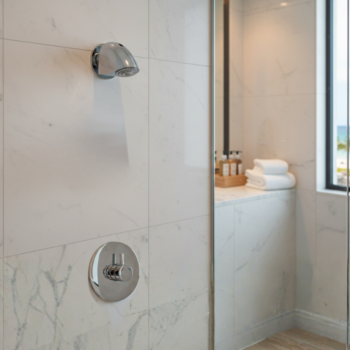 Indoor Metered Push Button Shower For Hotel or Resort (Time&Temp Adjustable) with anti ligature shower head MAIN
