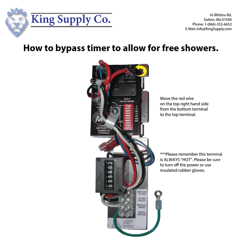free shower bypass on $1 shower timer